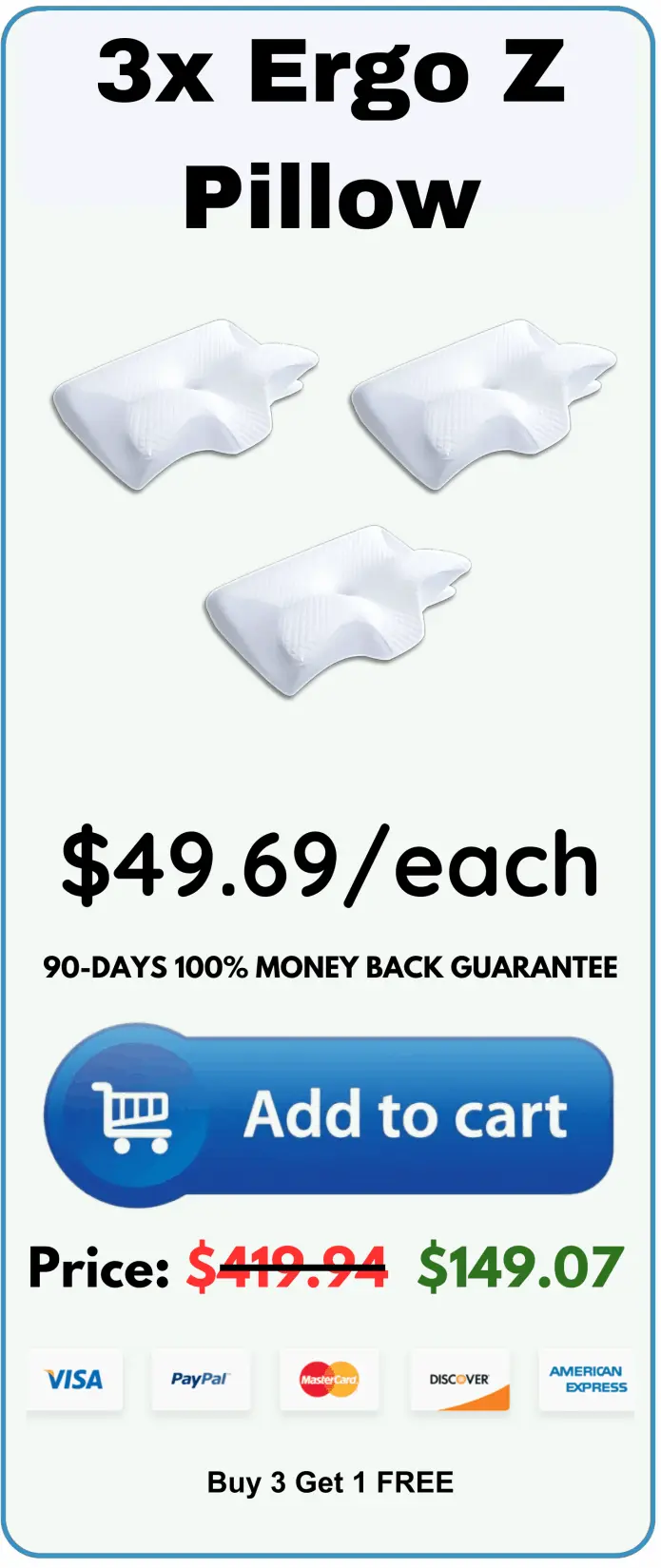 Ergo Z Pillow offer package price 